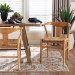 bali & pari Fika Dining Chair with Woven Seagrass Seat - Handwoven Wicker Armchair with Wishbone Backrest, Boho Coastal Seating - Fika-Natural Wood/Abaca White Weaving-DC