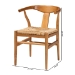 bali & pari Fika Dining Chair with Woven Seagrass Seat - Handwoven Wicker Armchair with Wishbone Backrest, Boho Coastal Seating - Fika-Natural Wood/Abaca White Weaving-DC