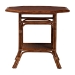 bali & pari Jayanti Marbled Tortoise Natural Rattan Dining Table - Handwoven Wicker Bistro Table with Open Shelf - WS211-Tortoise-Rattan-DT