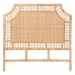 bali & pari Hekima Natural Rattan Standalone Headboard - Coastal Boho Style Handwoven Wicker Bed Backdrop, Queen - WS228-Honey-Rattan-HB-Queen