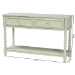 bali & pari Karnia Console Table with Spindle Legs - 2-Drawer Accent Table with Turned Detailing and Open Shelf Storage for Living Room, Hallway, or Bedroom - Karnia-Green-Wooden-Console Table
