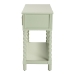 bali & pari Karnia Console Table with Spindle Legs - 2-Drawer Accent Table with Turned Detailing and Open Shelf Storage for Living Room, Hallway, or Bedroom - Karnia-Green-Wooden-Console Table