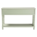 bali & pari Karnia Console Table with Spindle Legs - 2-Drawer Accent Table with Turned Detailing and Open Shelf Storage for Living Room, Hallway, or Bedroom - Karnia-Green-Wooden-Console Table