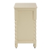 bali & pari Kyla Nightstand with Spindle Legs - 3-Drawer Bedside Table with Turned Detailing and Inset Paneling - Kyla-Beige-Wooden-NS