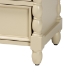 bali & pari Kyla Nightstand with Spindle Legs - 3-Drawer Bedside Table with Turned Detailing and Inset Paneling - Kyla-Beige-Wooden-NS