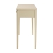 bali & pari Leeba Console Table - 3-Drawer Accent Table with Fluted Wood and Scalloped Framing for Living Room, Hallway, or Entryway - Leeba-Beige-Wooden-3DRW-Console Table