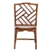bali & pari Rio Marbled Tortoise Natural Rattan Dining Chair - Handwoven Wicker Accent Side Chair with Removable Cushion, for Dining Room or Accent Seating - Rio-Tortoise-Rattan-Cushion-DC