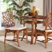 bali & pari Rio Marbled Tortoise Natural Rattan Dining Chair - Handwoven Wicker Accent Side Chair with Removable Cushion, for Dining Room or Accent Seating - Rio-Tortoise-Rattan-Cushion-DC