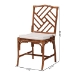 bali & pari Rio Marbled Tortoise Natural Rattan Dining Chair - Handwoven Wicker Accent Side Chair with Removable Cushion, for Dining Room or Accent Seating - Rio-Tortoise-Rattan-Cushion-DC