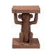 bali & pari Miyoco Monkey End Table - Handwoven Rattan Sculptural Accent Side Table with Platform Base - Monkey-Light Brown/Rattan-ET