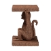 bali & pari Miyoco Monkey End Table - Handwoven Rattan Sculptural Accent Side Table with Platform Base - Monkey-Light Brown/Rattan-ET