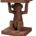 bali & pari Miyoco Monkey End Table - Handwoven Rattan Sculptural Accent Side Table with Platform Base - Monkey-Light Brown/Rattan-ET