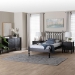 Baxton Studio Callison Spindle 4-Piece Bedroom Set - Farmhouse Platform Bed with Matching Dresser and 2-Drawer Nightstands, Black, Twin - Eniola-4PC Bedroom Set-Black-Twin