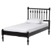 Baxton Studio Callison Spindle 4-Piece Bedroom Set - Farmhouse Platform Bed with Matching Dresser and 2-Drawer Nightstands, Black, Twin - Eniola-4PC Bedroom Set-Black-Twin