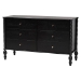 Baxton Studio Callison Spindle 4-Piece Bedroom Set - Farmhouse Platform Bed with Matching Dresser and 2-Drawer Nightstands, Black, Twin - Eniola-4PC Bedroom Set-Black-Twin
