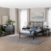 Baxton Studio Denita Spindle 4-Piece Bedroom Set - Farmhouse Platform Bed with Matching Dresser and 1-Drawer Nightstands, Black, Twin - Alaba-4PC Bedroom Set-Black-Twin-2NS