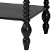 Baxton Studio Denita Spindle 4-Piece Bedroom Set - Farmhouse Platform Bed with Matching Dresser and 1-Drawer Nightstands, Black, Twin - Alaba-4PC Bedroom Set-Black-Twin-2NS