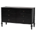 Baxton Studio Callison Spindle 5-Piece Bedroom Set - Farmhouse Platform Bed with Matching Dresser, Chest, and 2-Drawer Nightstands, Black. Twin - Eniola-5PC Bedroom Set-Black-Twin