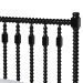 Baxton Studio Callison Spindle 5-Piece Bedroom Set - Farmhouse Platform Bed with Matching Dresser, Chest, and 2-Drawer Nightstands, Black. Twin - Eniola-5PC Bedroom Set-Black-Twin