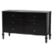 Baxton Studio Denita Spindle 4-Piece Bedroom Set - Farmhouse Platform Bed with Matching Dresser, Chest, and 1-Drawer Nightstand, Black, Twin - Alaba-4PC Bedroom Set-Black-Twin-1NS