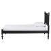 Baxton Studio Callison Spindle Platform Bed - Turned Farmhouse Bed Frame with Spoked Headboard and Sculpted Legs, Black, Twin - MG0259-Black-Twin