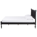 Baxton Studio Callison Spindle Platform Bed - Turned Farmhouse Bed Frame with Spoked Headboard and Sculpted Legs, Black, Full - MG0259-Black-Full