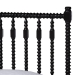 Baxton Studio Callison Spindle Platform Bed - Turned Farmhouse Bed Frame with Spoked Headboard and Sculpted Legs, Black, Full - MG0259-Black-Full