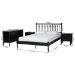 Baxton Studio Callison Spindle 4-Piece Bedroom Set - Farmhouse Platform Bed with Matching Dresser and 2-Drawer Nightstands, Black, Full - Eniola-4PC Bedroom Set-Black-Full