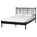 Baxton Studio Callison Spindle 4-Piece Bedroom Set - Farmhouse Platform Bed with Matching Dresser and 2-Drawer Nightstands, Black, Full - Eniola-4PC Bedroom Set-Black-Full