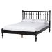 Baxton Studio Callison Spindle 5-Piece Bedroom Set - Farmhouse Platform Bed with Matching Dresser, Chest, and 2-Drawer Nightstands, Black, Full - Eniola-5PC Bedroom Set-Black-Full