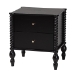 Baxton Studio Callison Spindle 5-Piece Bedroom Set - Farmhouse Platform Bed with Matching Dresser, Chest, and 2-Drawer Nightstands, Black, Full - Eniola-5PC Bedroom Set-Black-Full