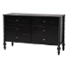 Baxton Studio Callison Spindle 5-Piece Bedroom Set - Farmhouse Platform Bed with Matching Dresser, Chest, and 2-Drawer Nightstands, Black, Full - Eniola-5PC Bedroom Set-Black-Full