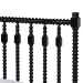 Baxton Studio Denita Spindle 4-Piece Bedroom Set - Farmhouse Platform Bed with Matching Dresser, Chest, and 1-Drawer Nightstand, Black, Full - Alaba-4PC Bedroom Set-Black-Full-1NS