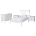 Baxton Studio Callison Spindle 4-Piece Bedroom Set - Farmhouse Platform Bed with Matching Dresser and 2-Drawer Nightstands, White, Twin