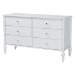 Baxton Studio Callison Spindle 4-Piece Bedroom Set - Farmhouse Platform Bed with Matching Dresser and 2-Drawer Nightstands, White, Twin - Eniola-4PC Bedroom Set-White-Twin