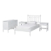 Baxton Studio Denita Spindle 4-Piece Bedroom Set - Farmhouse Platform Bed with Matching Dresser and 1-Drawer Nightstands, White, Twin