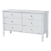 Baxton Studio Denita Spindle 4-Piece Bedroom Set - Farmhouse Platform Bed with Matching Dresser and 1-Drawer Nightstands, White, Twin - Alaba-4PC Bedroom Set-White-Twin-2NS