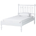 Baxton Studio Callison Spindle 5-Piece Bedroom Set - Farmhouse Platform Bed with Matching Dresser, Chest, and 2-Drawer Nightstands, White, Twin - Eniola-5PC Bedroom Set-White-Twin