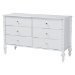 Baxton Studio Denita Spindle 4-Piece Bedroom Set - Farmhouse Platform Bed with Matching Dresser, Chest, and 1-Drawer Nightstand, White, Twin - Alaba-4PC Bedroom Set-White-Twin-1NS