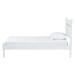 Baxton Studio Callison Spindle Platform Bed - Turned Farmhouse Bed Frame with Spoked Headboard and Sculpted Legs, White, Twin - MG0259-White-Twin