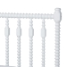 Baxton Studio Callison Spindle Platform Bed - Turned Farmhouse Bed Frame with Spoked Headboard and Sculpted Legs, White, Twin - MG0259-White-Twin