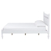 Baxton Studio Callison Spindle Platform Bed - Turned Farmhouse Bed Frame with Spoked Headboard and Sculpted Legs, White, Full - MG0259-White-Full