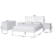 Baxton Studio Callison Spindle 4-Piece Bedroom Set - Farmhouse Platform Bed with Matching Dresser and 2-Drawer Nightstands, White, Full - Eniola-4PC Bedroom Set-White-Full