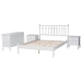 Baxton Studio Callison Spindle 4-Piece Bedroom Set - Farmhouse Platform Bed with Matching Dresser and 2-Drawer Nightstands, White, Full - Eniola-4PC Bedroom Set-White-Full