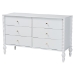 Baxton Studio Callison Spindle 4-Piece Bedroom Set - Farmhouse Platform Bed with Matching Dresser and 2-Drawer Nightstands, White, Full - Eniola-4PC Bedroom Set-White-Full