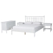 Baxton Studio Denita Spindle 4-Piece Bedroom Set - Farmhouse Platform Bed with Matching Dresser and 1-Drawer Nightstands, White, Full