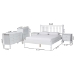 Baxton Studio Callison Spindle 5-Piece Bedroom Set - Farmhouse Platform Bed with Matching Dresser, Chest, and 2-Drawer Nightstands, White, Full - Eniola-5PC Bedroom Set-White-Full