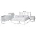 Baxton Studio Callison Spindle 5-Piece Bedroom Set - Farmhouse Platform Bed with Matching Dresser, Chest, and 2-Drawer Nightstands, White, Full - Eniola-5PC Bedroom Set-White-Full