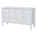 Baxton Studio Denita Spindle 4-Piece Bedroom Set - Farmhouse Platform Bed with Matching Dresser, Chest, and 1-Drawer Nightstand, White, Full - Alaba-4PC Bedroom Set-White-Full-1NS