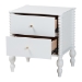 Baxton Studio Callison Spindle Nightstand - 2-Drawer Farmhouse Bedside Table with Turned Accents for Bedroom, White - MG9020-White-2DW-NS